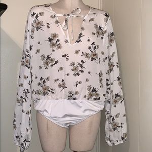 Missguided Floral Print Bodysuit